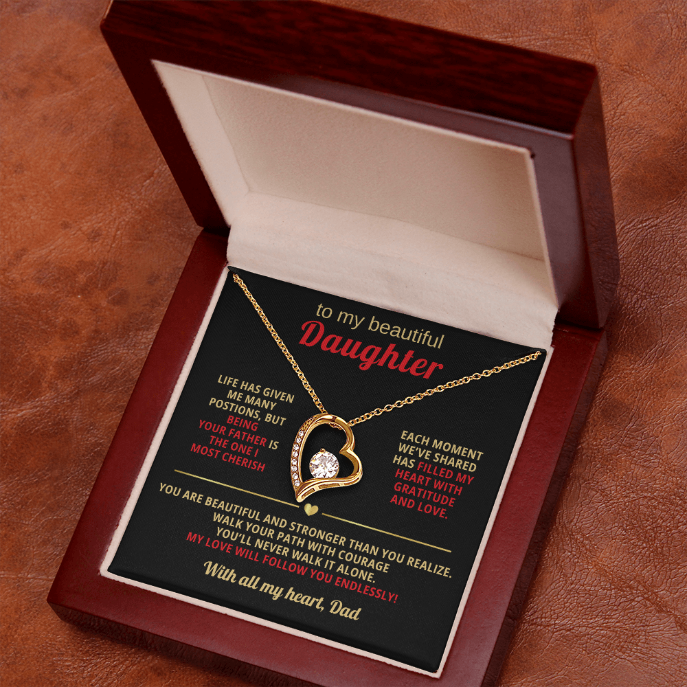 To My Beautiful Daughter- Each Moment We've Shared-ForEver love Jewelry Necklace