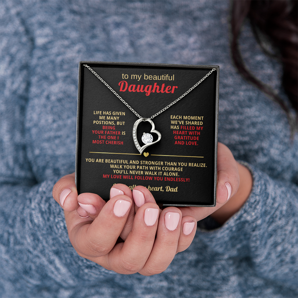 To My Beautiful Daughter- Each Moment We've Shared-ForEver love Jewelry Necklace